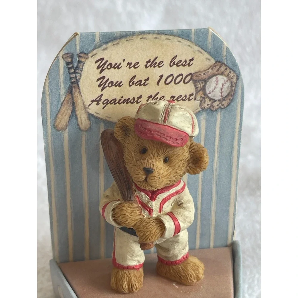 Collectible Baseball Bear Figurine‎ You're The Best, Bat 1000, Desk Decor